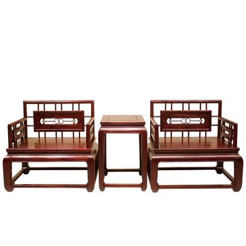 梁丰古典明式红木家具赞比亚血檀八件套沙发厂家直销